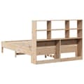 Miniatyrbilde 7 av 11: vidaXL Seng med bokhylle uten madrass 135x190 cm heltre furu