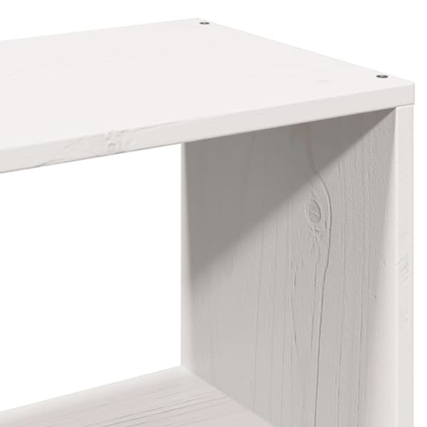 vidaXL seng med reol uden madras 120x190 cm massivt fyrretræ hvid