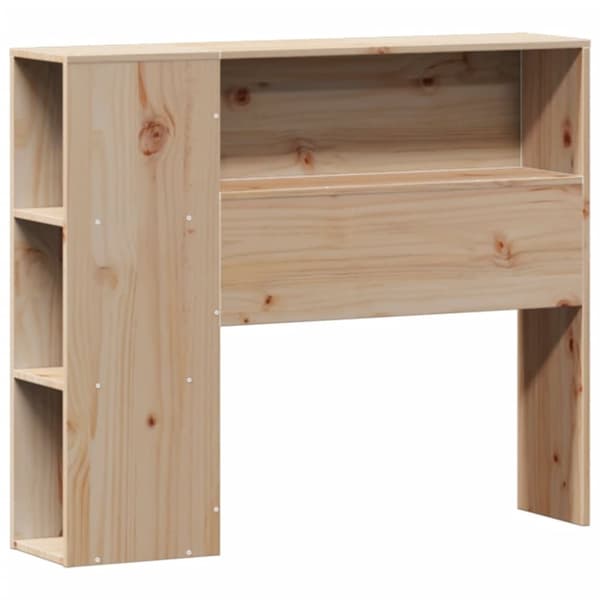 vidaXL Seng med bokhylle uten madrass 75x190 cm heltre furu