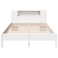 Miniatyrbilde 5 av 11: vidaXL Seng med bokhylle uten madrass hvit 120x200 cm heltre furu