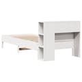 Miniatyrbilde 7 av 11: vidaXL Seng med bokhylle uten madrass hvit 100x200 cm heltre furu
