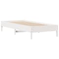 Miniatyrbilde 9 av 11: vidaXL Seng med bokhylle uten madrass hvit 100x200 cm heltre furu