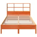 Miniatyrbilde 5 av 11: vidaXL Seng med bokhylle uten madrass voksbrun 120x200 cm heltre furu