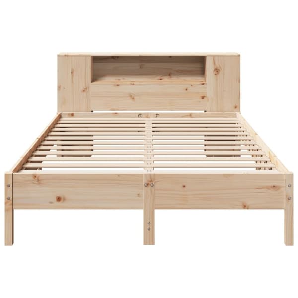 vidaXL Seng med bokhylle uten madrass 150x200 cm heltre furu