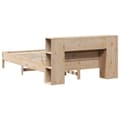 Miniatyrbilde 7 av 11: vidaXL Seng med bokhylle uten madrass 150x200 cm heltre furu