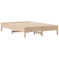 Miniatyrbilde 9 av 11: vidaXL Seng med bokhylle uten madrass 150x200 cm heltre furu