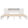 Miniatyrbilde 6 av 11: vidaXL Seng med bokhylle uten madrass hvit 180x200 cm heltre