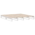 Miniatyrbilde 7 av 11: vidaXL Seng med bokhylle uten madrass hvit 180x200 cm heltre