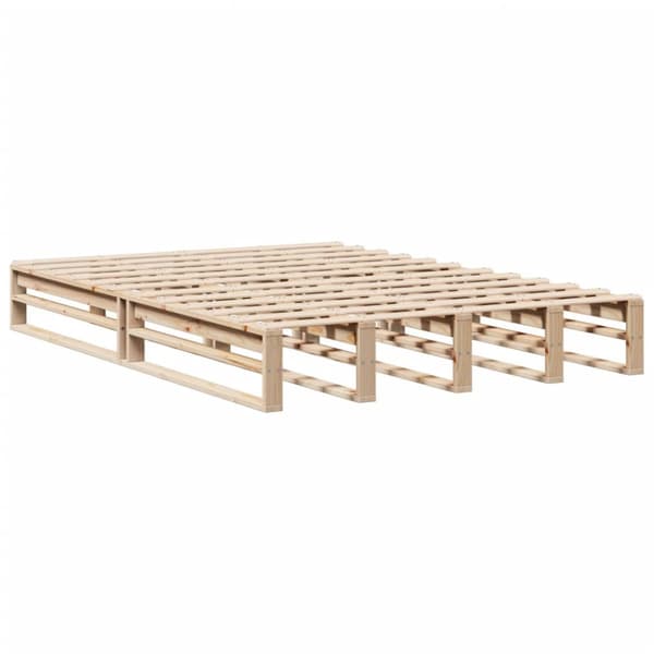 vidaXL Seng med bokhylle uten madrass 140x190 cm heltre