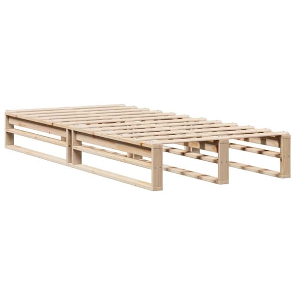 vidaXL Seng med bokhylle uten madrass 75x190 cm heltre