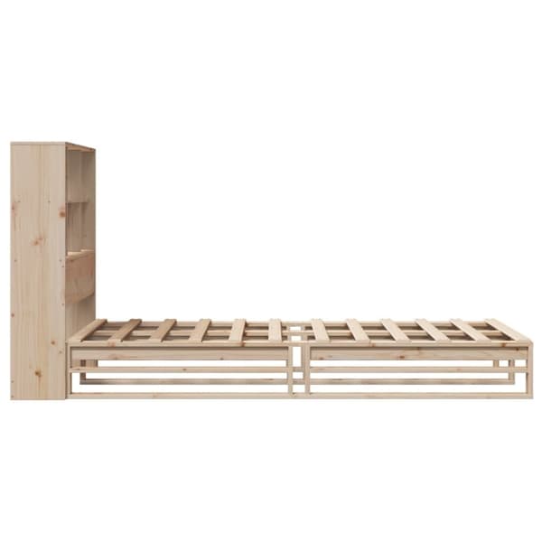 vidaXL Seng med bokhylle uten madrass 75x190 cm heltre