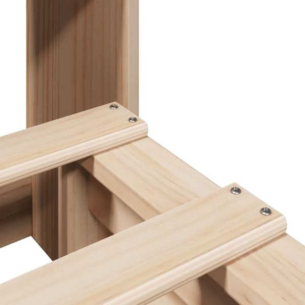vidaXL Seng med bokhylle uten madrass 75x190 cm heltre