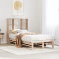 Miniatyrbilde 2 av 11: vidaXL Seng med bokhylle uten madrass 75x190 cm heltre