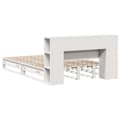 Miniatyrbilde 9 av 11: vidaXL Seng med bokhylle uten madrass hvit 140x200 cm heltre