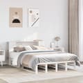 Miniatyrbilde 2 av 11: vidaXL Seng med bokhylle uten madrass hvit 140x200 cm heltre