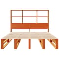 Miniatyrbilde 5 av 11: vidaXL Seng med bokhylle uten madrass voksbrun 140x190 cm heltre