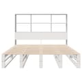 Miniatyrbilde 5 av 11: vidaXL Seng med bokhylle uten madrass hvit 160x200 cm heltre