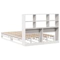 Miniatyrbilde 9 av 11: vidaXL Seng med bokhylle uten madrass hvit 160x200 cm heltre