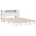 Miniatyrbilde 4 av 11: vidaXL Seng med bokhylle uten madrass hvit 140x190 cm heltre