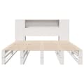 Miniatyrbilde 6 av 11: vidaXL Seng med bokhylle uten madrass hvit 140x190 cm heltre