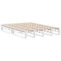 Miniatyrbilde 7 av 11: vidaXL Seng med bokhylle uten madrass hvit 140x190 cm heltre
