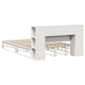 Miniatyrbilde 9 av 11: vidaXL Seng med bokhylle uten madrass hvit 140x190 cm heltre