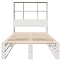 Miniatyrbilde 5 av 11: vidaXL Seng med bokhylle uten madrass hvit 90x190 cm heltre
