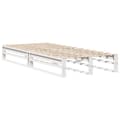 Miniatyrbilde 6 av 11: vidaXL Seng med bokhylle uten madrass hvit 90x190 cm heltre
