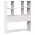 Miniatyrbilde 7 av 11: vidaXL Seng med bokhylle uten madrass hvit 90x190 cm heltre