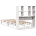 Miniatyrbilde 9 av 11: vidaXL Seng med bokhylle uten madrass hvit 90x190 cm heltre