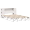 Miniatyrbillede 4 af 11: vidaXL seng med reol uden madras 160x200 cm massivt træ hvid