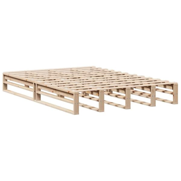 vidaXL seng med reol uden madras 140x200 cm massivt træ