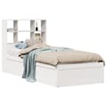 Miniatyrbilde 3 av 11: vidaXL Sengeramme uten madrass hvit 90x190 cm heltre furu