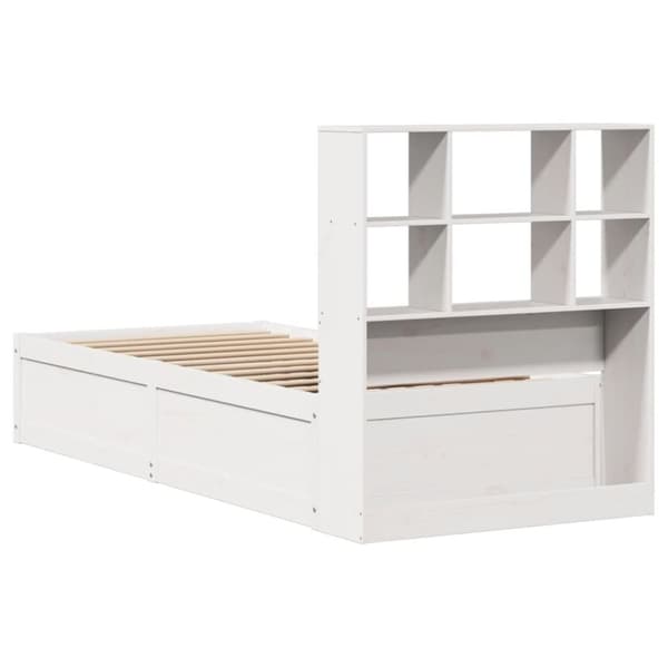 vidaXL Sengeramme uten madrass hvit 90x190 cm heltre furu