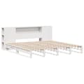 Miniatyrbilde 4 av 11: vidaXL Seng med bokhylle uten madrass hvit 200x200 cm heltre