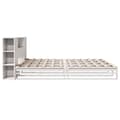Miniatyrbilde 8 av 11: vidaXL Seng med bokhylle uten madrass hvit 200x200 cm heltre