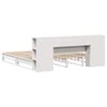 Miniatyrbilde 9 av 11: vidaXL Seng med bokhylle uten madrass hvit 200x200 cm heltre