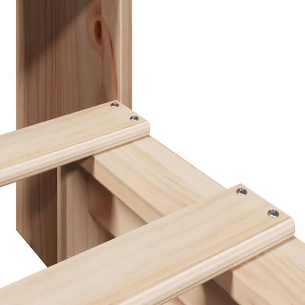 vidaXL Seng med bokhylle uten madrass 90x190 cm heltre
