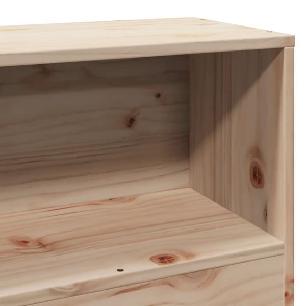 vidaXL Seng med bokhylle uten madrass 90x190 cm heltre