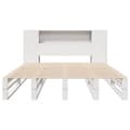 Miniatyrbilde 6 av 11: vidaXL Seng med bokhylle uten madrass hvit 150x200 cm heltre
