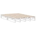 Miniatyrbilde 7 av 11: vidaXL Seng med bokhylle uten madrass hvit 150x200 cm heltre