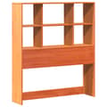 Miniatyrbilde 7 av 11: vidaXL Seng med bokhylle uten madrass voksbrun 90x190 cm heltre