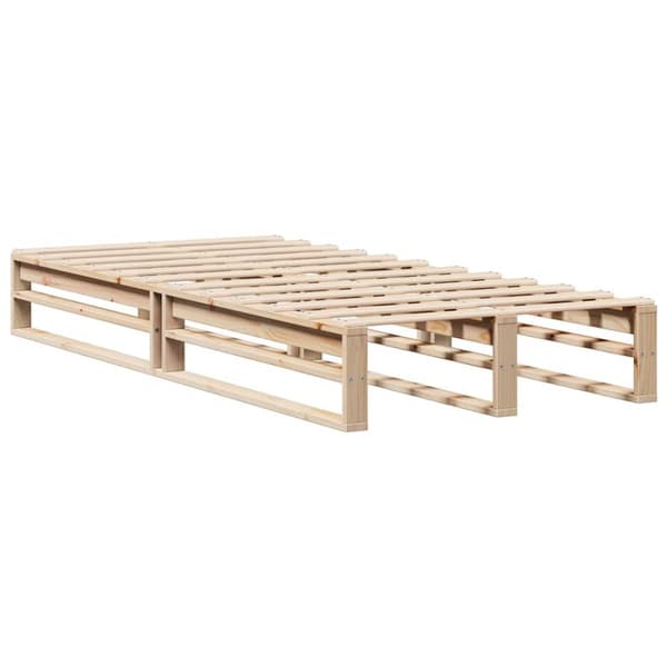 vidaXL Seng med bokhylle uten madrass 90x190 cm heltre