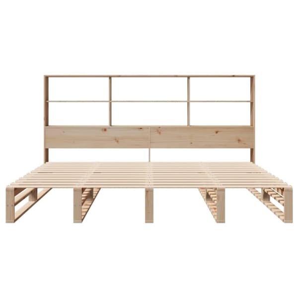 vidaXL Seng med bokhylle uten madrass 180x200 cm heltre