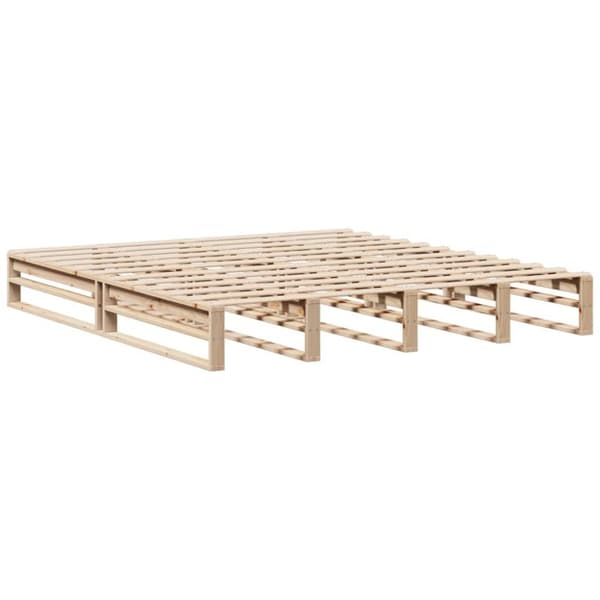 vidaXL Seng med bokhylle uten madrass 180x200 cm heltre