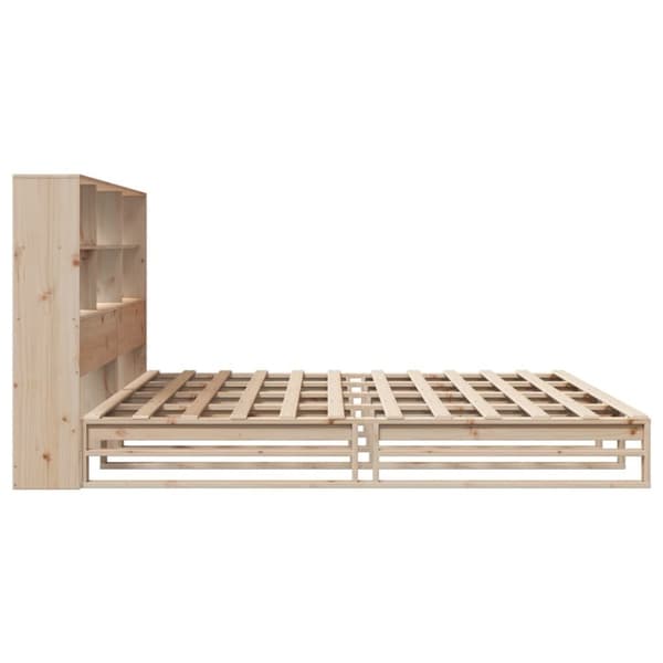 vidaXL Seng med bokhylle uten madrass 180x200 cm heltre