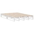 Miniatyrbilde 7 av 11: vidaXL Seng med bokhylle uten madrass hvit 120x200 cm heltre