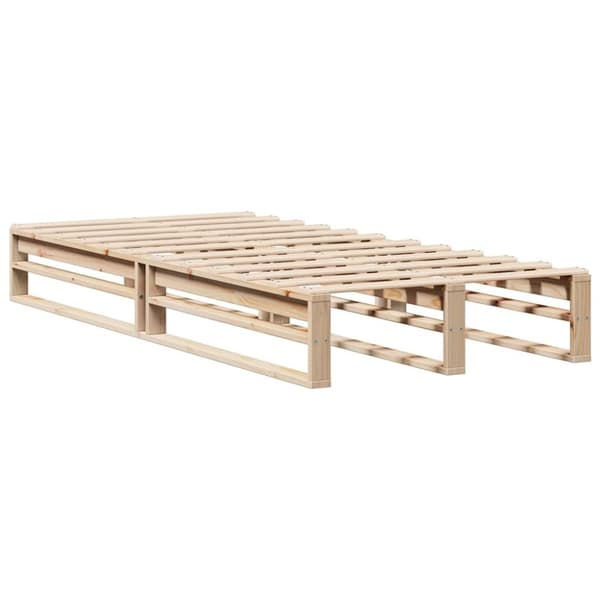 vidaXL seng med reol uden madras 90x190 cm massivt træ