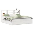 Miniatyrbilde 3 av 11: vidaXL Sengeramme uten madrass hvit 180x200 cm heltre furu