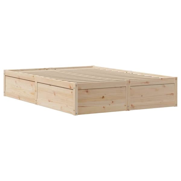 vidaXL Sengeramme uten madrass 140x200 cm heltre furu